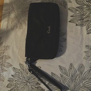 Authentic All leather black Coach wristlet